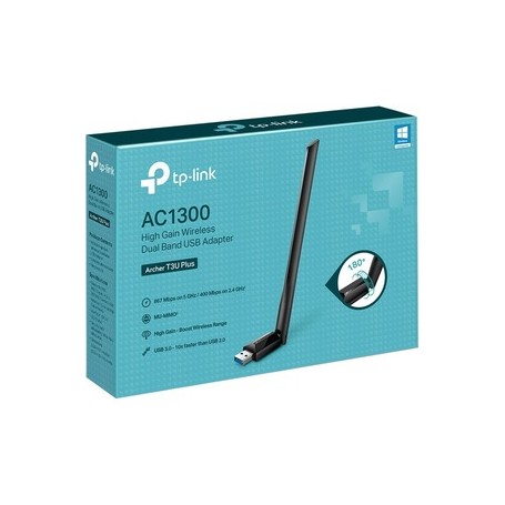 TP-Link Archer T3U Plus - Adaptateur USB3.0 sans fil double bande AC1300 (AC867 + N400)