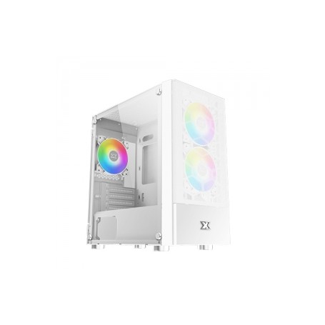 Boitier Mini Tour Micro ATX Xigmatek Oreo RGB avec panneau vitré (Blanc)