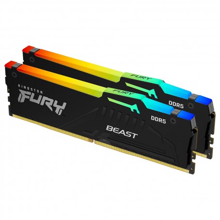 Kingston FURY Beast - RGB - 32Go (2x 16Go) - DDR5 - 6000MHz - CL36 - Optimisé pour AMD