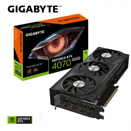 GIGABYTE N407SWF3OC-12GD - Nvidia GeForce - RTX4070 Super - 2505MHz - 12Go GDDR6X - 1x HDMI - 3x DisplayPort