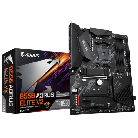 Gigabyte B550 AORUS ELITE V2 - ATX Socket AM4 AMD B550 - 4x DDR4 - M.2 - USB 3.1 - PCI-Express 4.0 16x - LAN 2.5 GbE